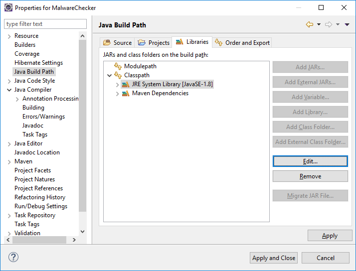 How to change Java compiler version for Eclipse project