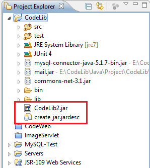 jar file exported