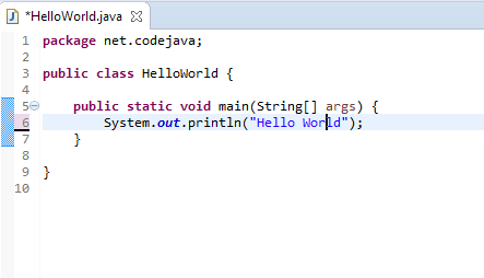 HelloWorld Class Code