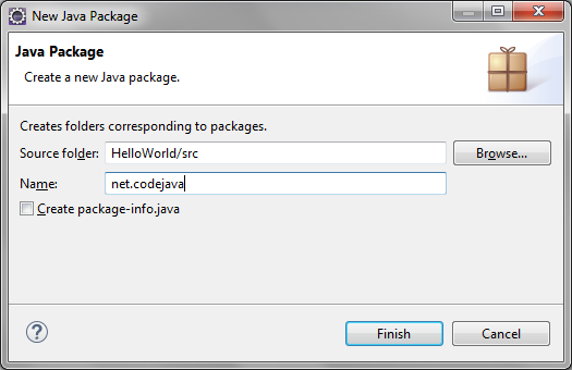 New Java Package